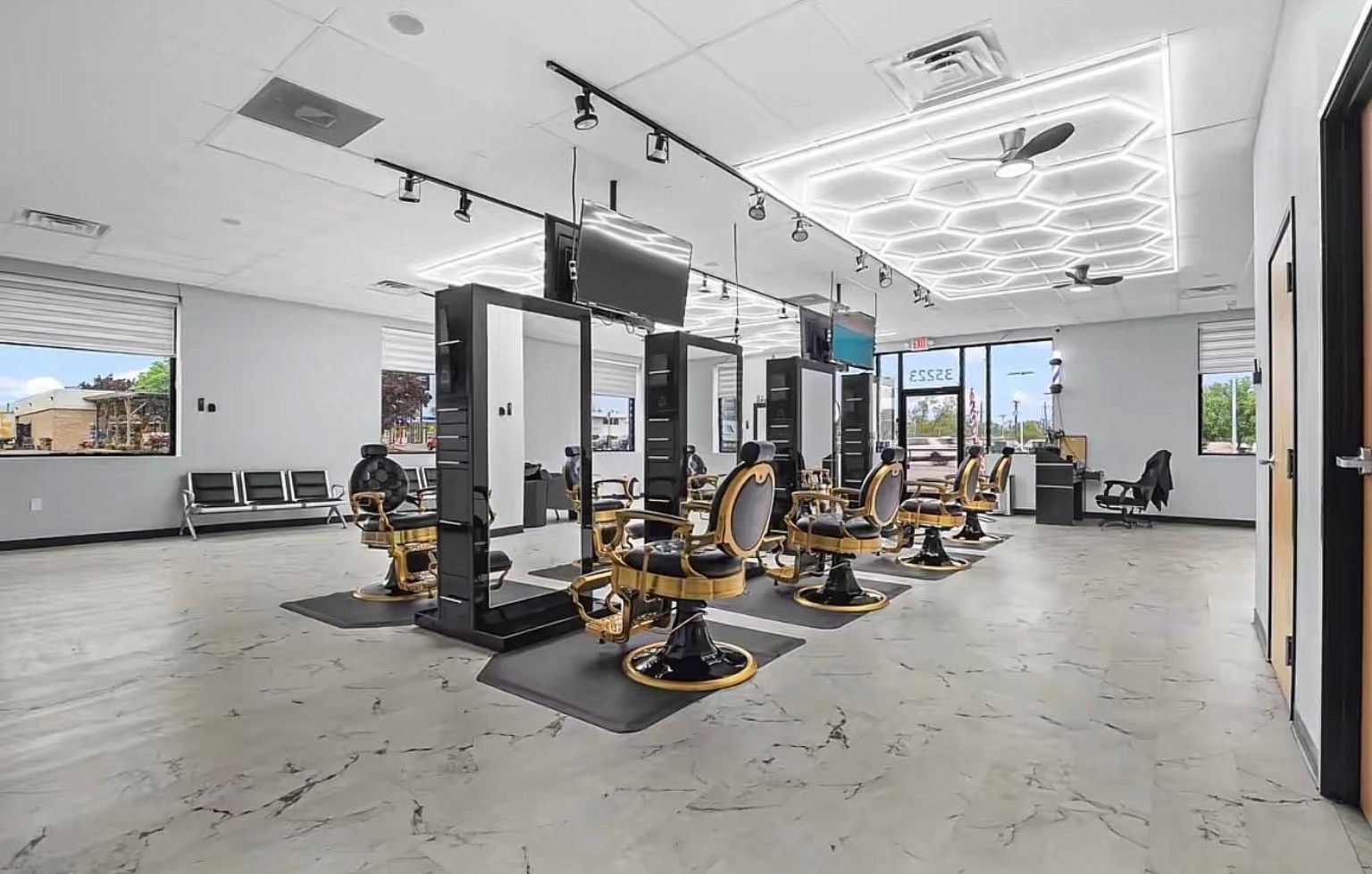 Motor City Clippers barber stations